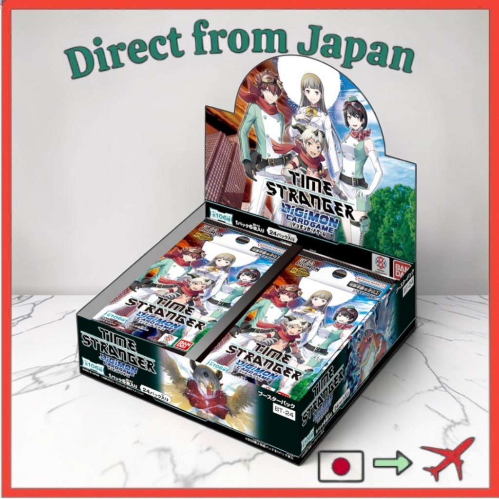 Shipped From Japan Bandai Digimon Card Game Booster Pack Time Stranger BT-24 Sealed 24 Packs Box New