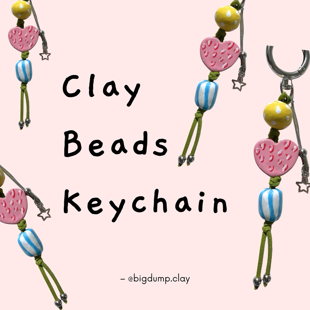 พวงกุญแจลูกปัดดินปั้น Clay Beads Keychain