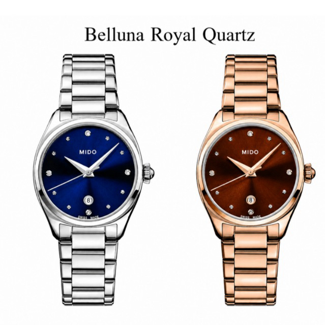 นาฬิกา Mido ผู้หญิง Belluna Royal Lady Quartz (ระบบถ่าน)