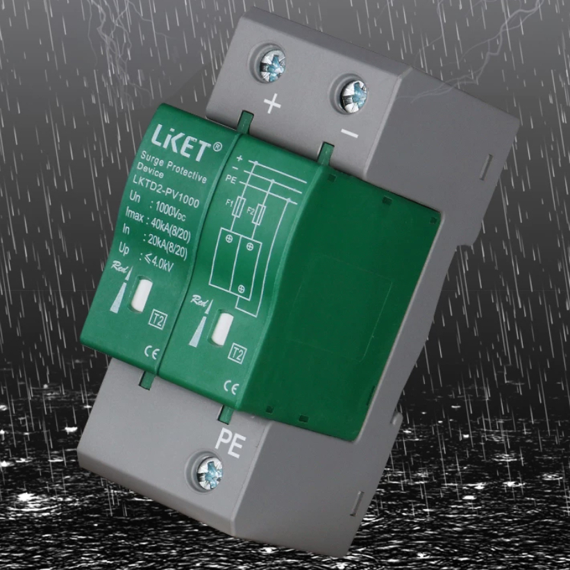 SPD เสิร์จกันฟ้าผ่า ไฟกระชาก DC 2P 40kA 1000v โซลาร์เซลล์