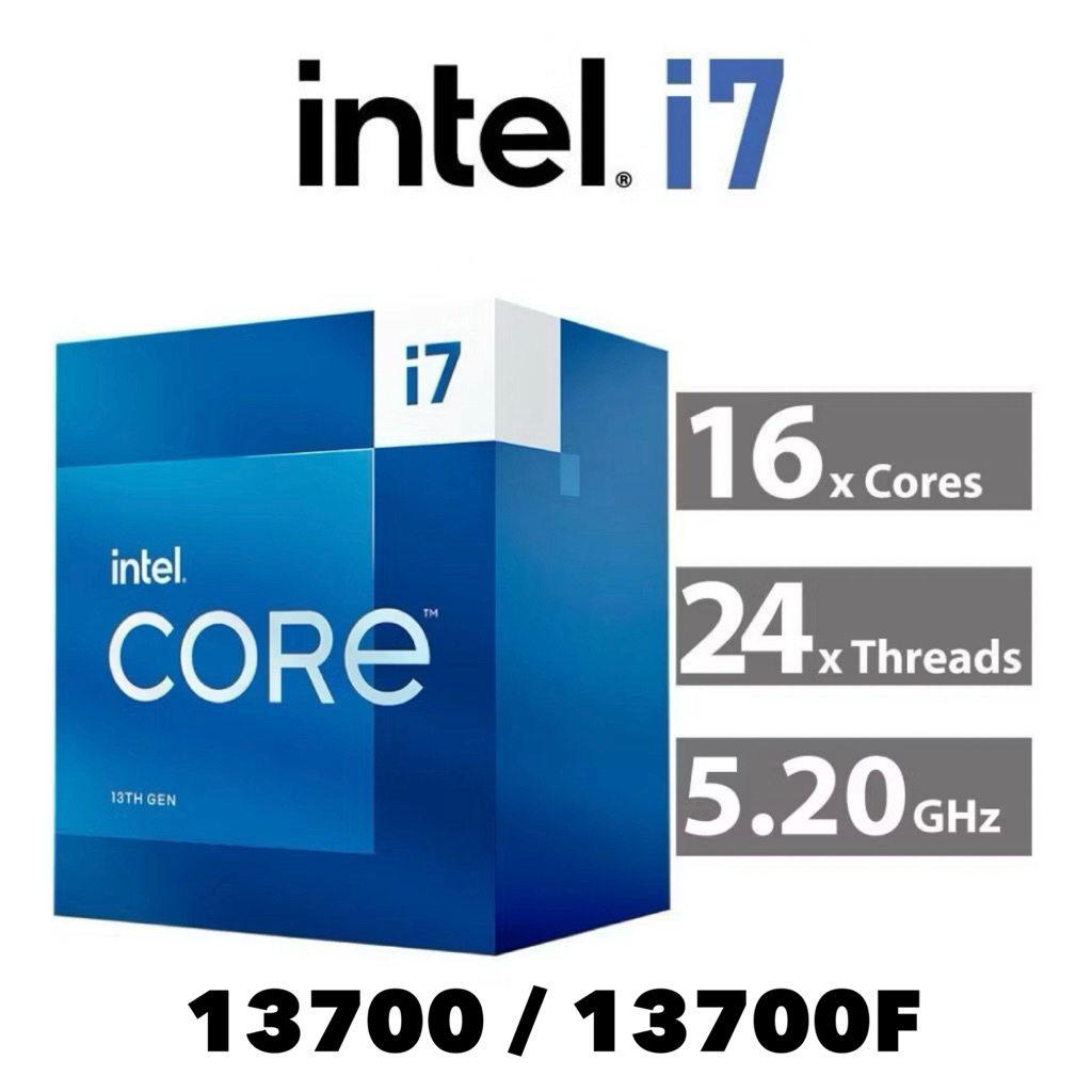 CPU INTEL CORE I7-13700 / 13700F ของใหม่มือ1 ประกันศูนย์(อ่านรายละเอียดก่อน)