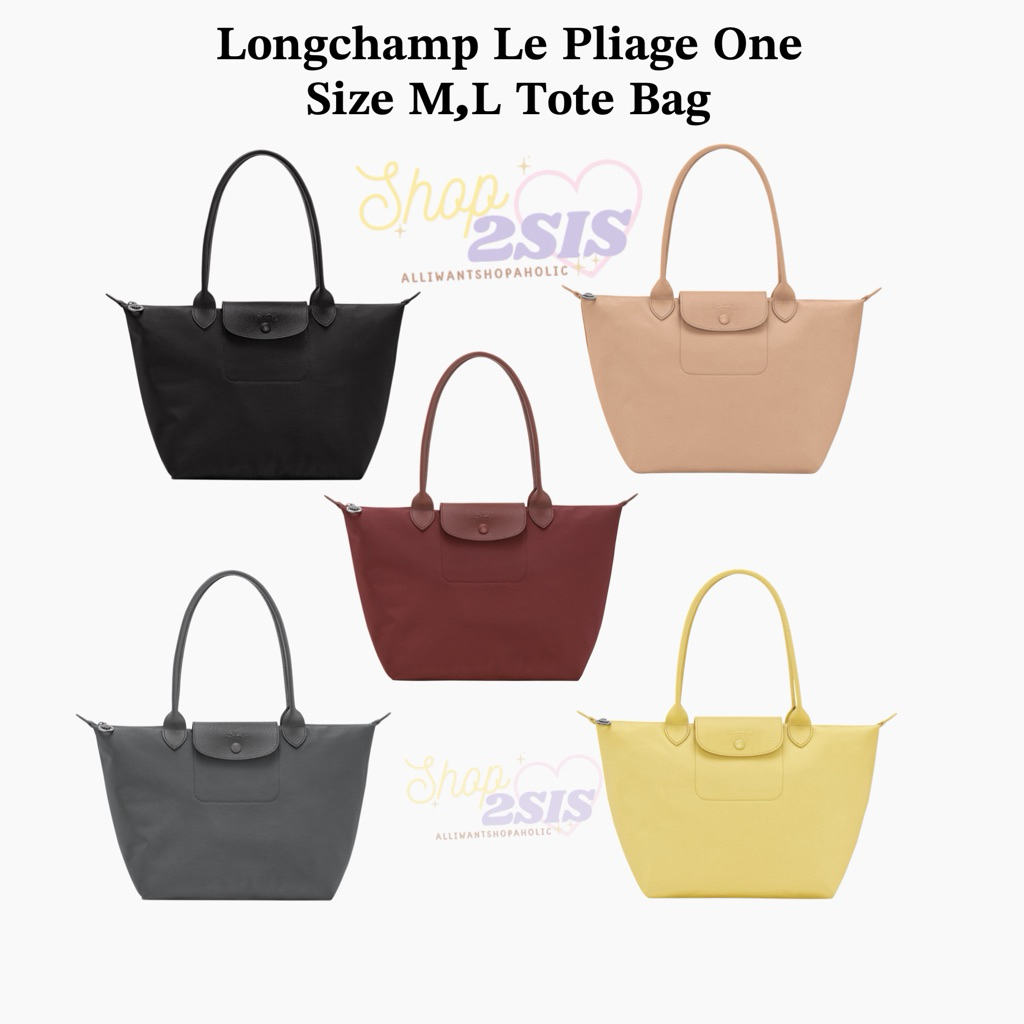🔥พร้อมส่ง ✨ช็อปไทย🇹🇭(แสตมป์ชื่อฟรี‼️)New Longchamp Le Pliage One M , L Tote Bag ของแท้100%(อปก.ครบ)ไม่ขายของปลอม💞