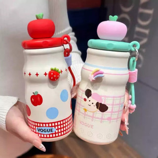 👉จัดส่งทันที👈 สไตล์เกาหลีขนาด 480ml กระติกน้ำสแตนเลส 316 เก็บร้อน-เย็น กระติกน้ำ
