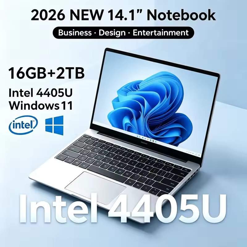 แล็ปท็อป 14.1 โน๊ตบุ๊ค 16GB SSD 2TB Intel Core i5/Intel 4405U gaming laptop Windows 11 Notebook