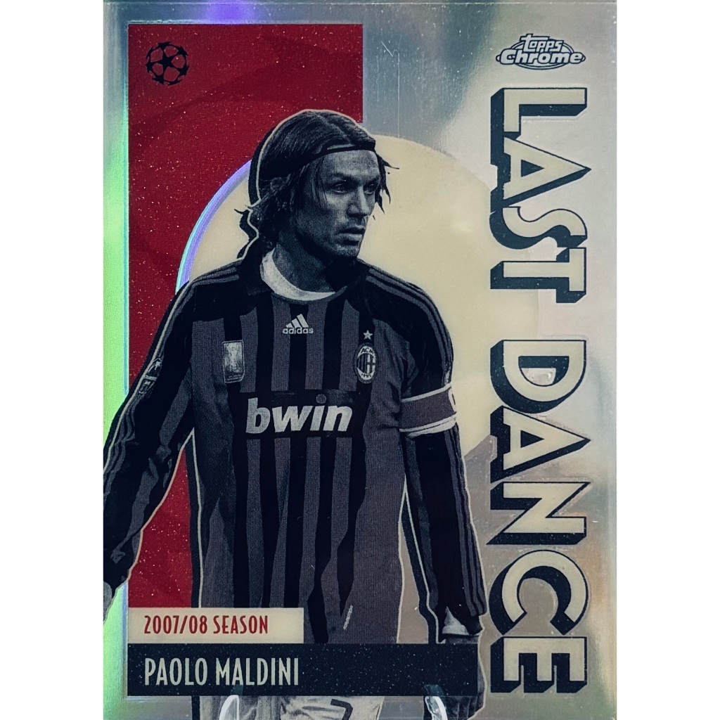 การ์ดฟุตบอล Topps chrome LAST DANCE เปาโล มัลดีนี AC MILAN 2007/2008 SEASON