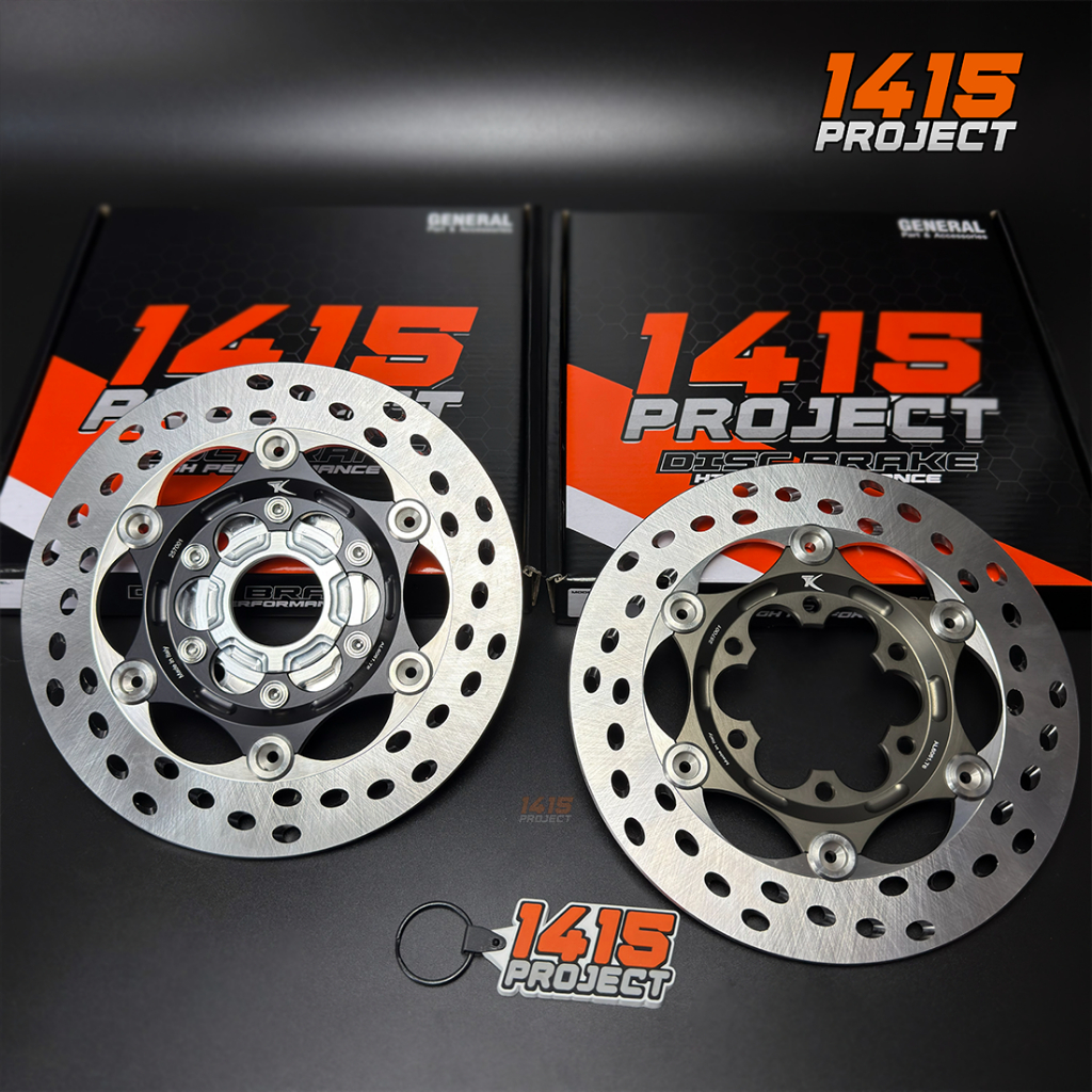 จาน TK - KC จานTK หมุดเลส สีฮาร์ด สีดำ 200มิล รูเฉียง แถมสเปเซอร์ W125iไฟเลี้ยวบังลม W125R S #TK0002