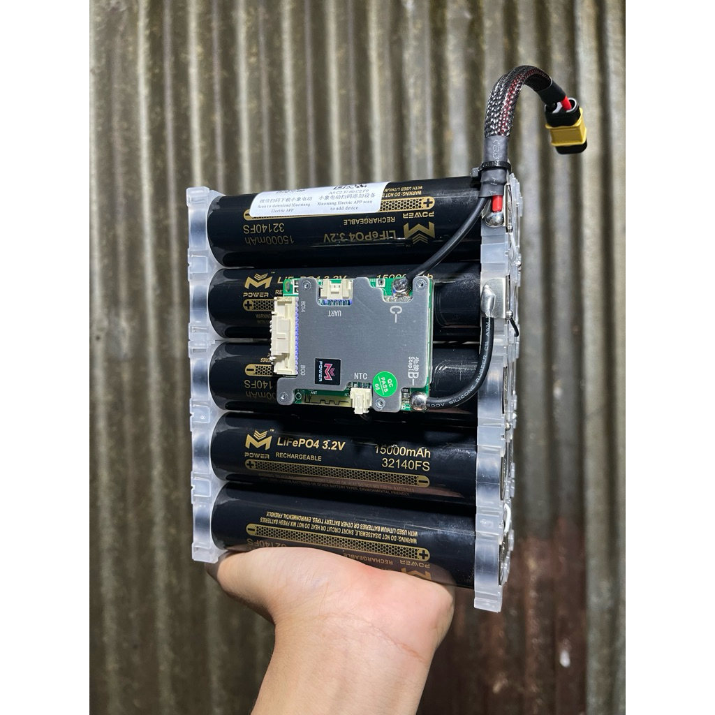 แบตเตอรี่ 10s 1P 35v 15 แอมป์ Bms 30A สมาร์ทBmsดูผ่านมือถือ พร้อมใช้งาน 32140 Mpower