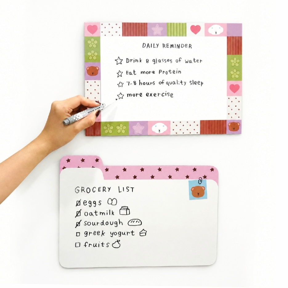 Bringhome Magnet Whiteboard แผ่นไวท์บอร์ดแบบแม่เหล็ก พร้อมปากกา