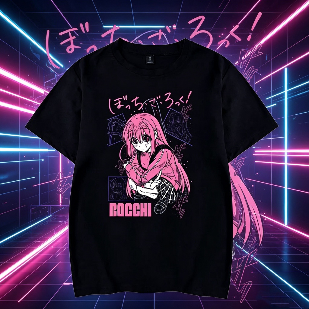 HOT!เสื้อยืดคลาสสิกพิเศษ ลาย Bocchi the Rock Gotou Hitori เสื้อยืดมังงะอนิเมะ สวมใส่สบาย สไตล์ฮิปฮอป แขนสั้น