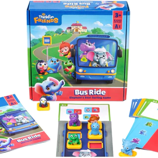 [ของแท้] ThinkFun Friends - Bus Ride: Elephant’s Seat-Sorting Game บอร์ดเกมเสริมทักษะ Logic การจัดหมวดหมู่ เด็ก 3 ขวบ+