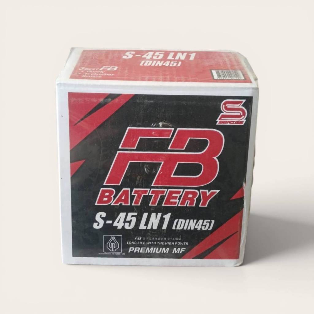 แบตเตอรี่ FB รุ่น S-45 LN1แบตเตอรี่กึ่งน้ำกึ่งแห้ง