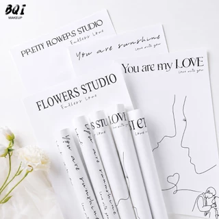 กระดาษห่อช่อดอกไม้ 20 แผ่น ลาย Flowers Studio กระดาษห่อดอกไม้สวย เรียบหรู