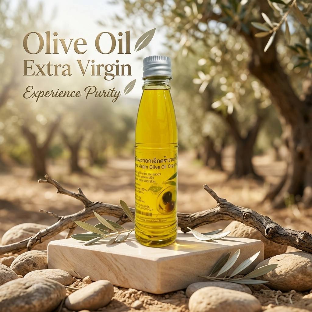 น้ำมันมะกอกextravirgin น้ำมันมะกอกสกัดเย็น ออแกนิกส์ Olive Oil Extra virgin organic pure 100%