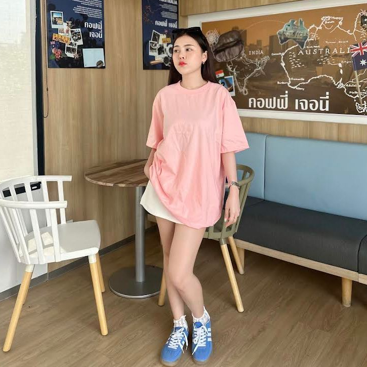 SpinnyHouse เสื้อยืด เบสิคสไตล์ ใส่ได้ทั้งชายหญิง พร้อมส่งทุกสีค่า รุ่น เสื้อยืดYuedyun ยืดหยุ่น ยืดไม่ย้วย