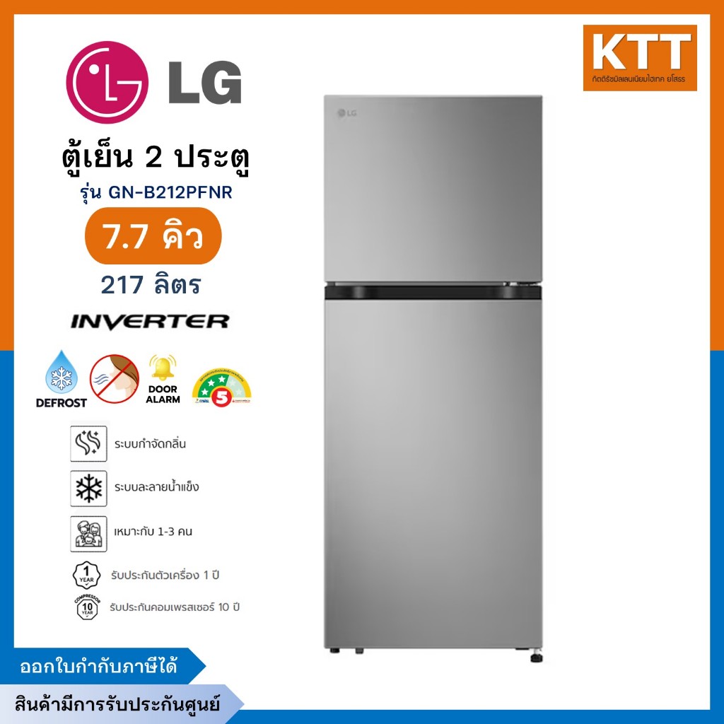 LG GN-B212PFNR ตู้เย็น 2 ประตู