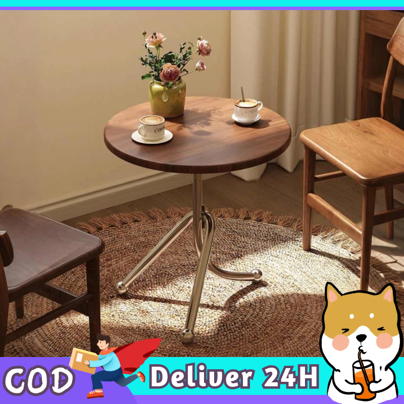 Dogegg🐶โต๊ะกาแฟ โต๊ะกลมดีไซน์หรู สไตล์วินเทจ/วินเทจยุโรป เหมาะสำหรับวางห้องนั่งเล่นหรือมุมพักผ่อน สวยมีระดับ