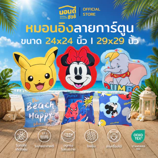 หมอนอิงลายการ์ตูน ขนาด 24x24 นิ้ว,29x29 นิ้ว