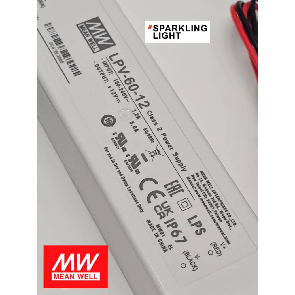 Switching Power Supply Meanwell กันน้ำ LPV-60-12 / LPV-60-24