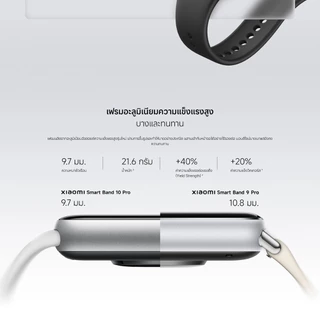 [NEW] Xiaomi Smart Band 10 Pro สายรัดข้อมืออัจฉริยะ หน้าจอรีเฟรช 60Hz แบตเตอรี่ 350mAh บาง 9.7 มม