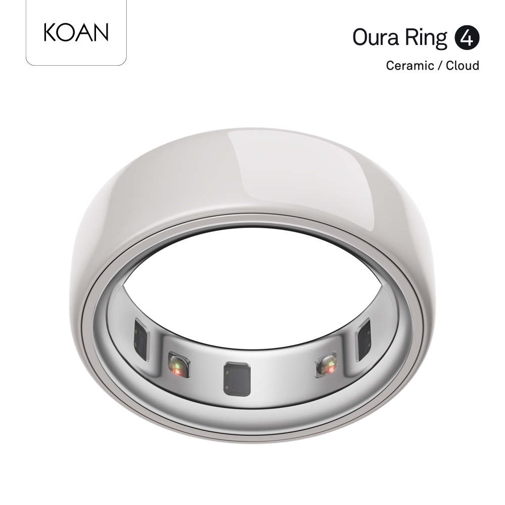 Oura Ring 4 Ceramic แหวนอัจฉริยะ รุ่น เซรามิก Smart Ring - แหวนติดตามสุขภาพ สีขาว / Cloud