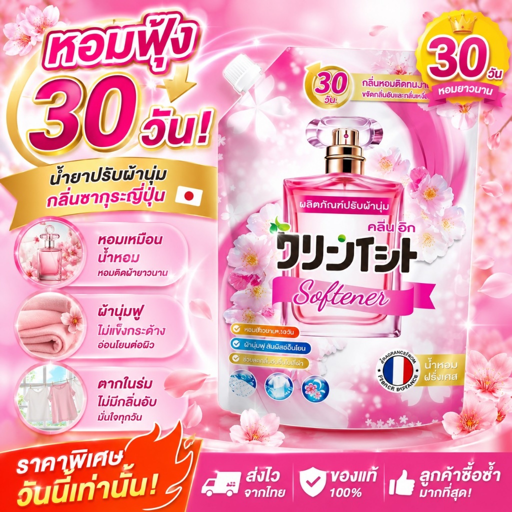 Kleenit น้ำยาปรับผ้านุ่ม 1000ml 4in1 นุ่มนวล➕กลิ่นหอมยาวนาน➕ป้องกันไฟฟ้าสถิต➕ปกป้องผ้าไม่เสื่อมสี