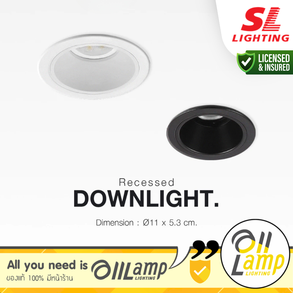 SL LIGHTING | Recessed Downlight โคมไฟดาวน์ไลท์ฝังฝ้า รุ่น SL-6-571-1 ขั้วGU5.3