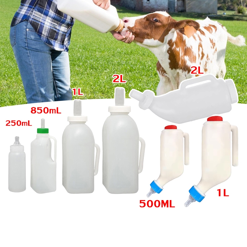 พร้อมส่ง ขวดนมวัว 250/500/850ml 1/2L ขวดนมสัตว์ใหญ่ ขวดนมสำหรับสัตว์ใหญ่แรกเกิด พร้อมจุกนม สำหรับ หมา หมู วัว แพะ แกะ