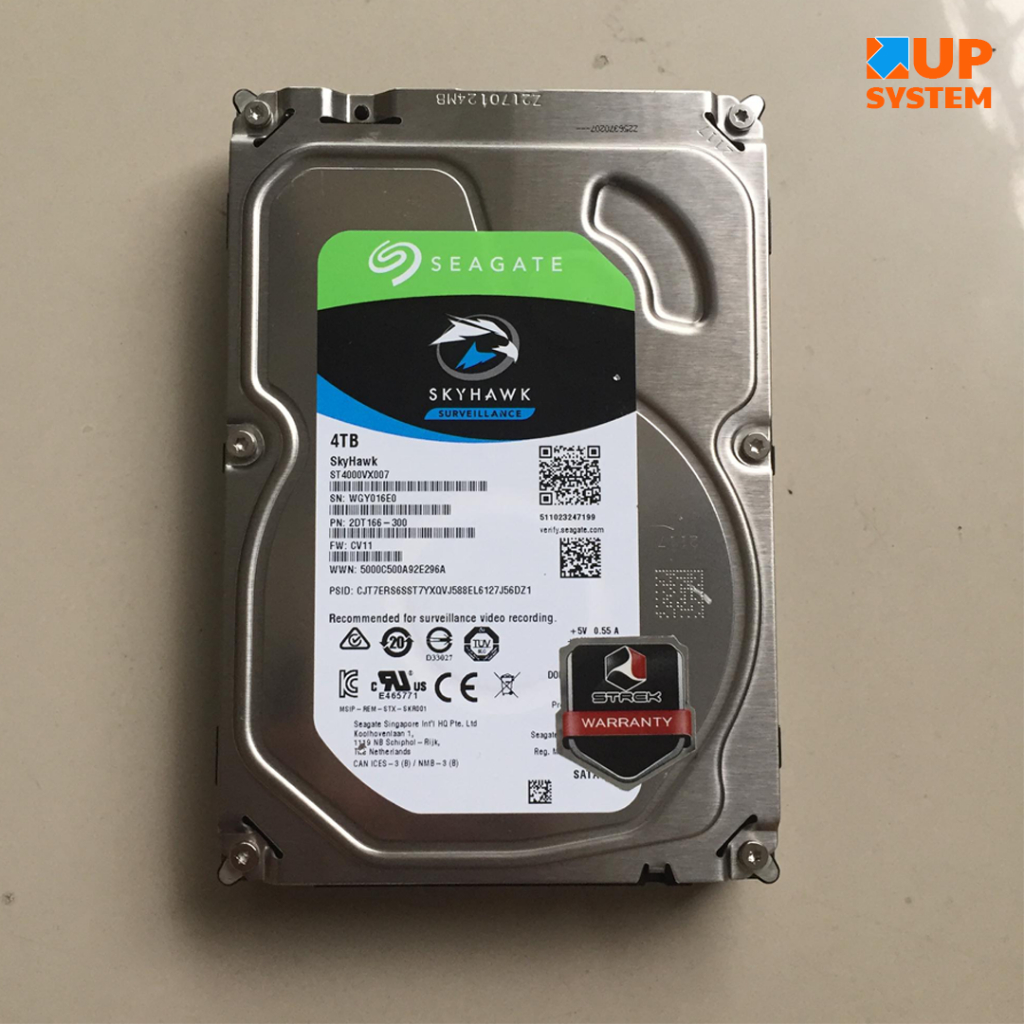 HDD SEAGATE SKYHAWK (ST4000VX007) / 4TB / SATA / 5900 RPM / Size 3.5นิ้ว (#ฮาร์ดดิสก์มือ2)