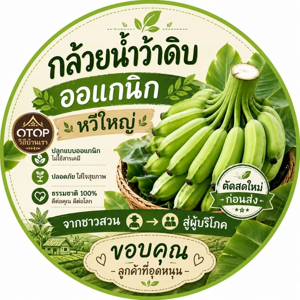 กล้วยน้ำหว้าดิบหวีใหญ่