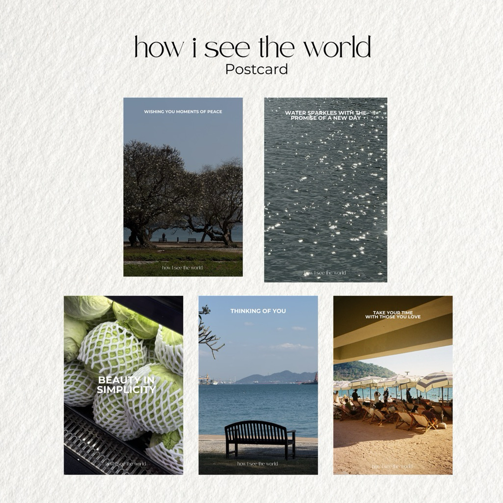 พร้อมส่ง | how I see the world โปสการ์ดตกแต่ง ขนาด 4*6 และโพลารอยด์