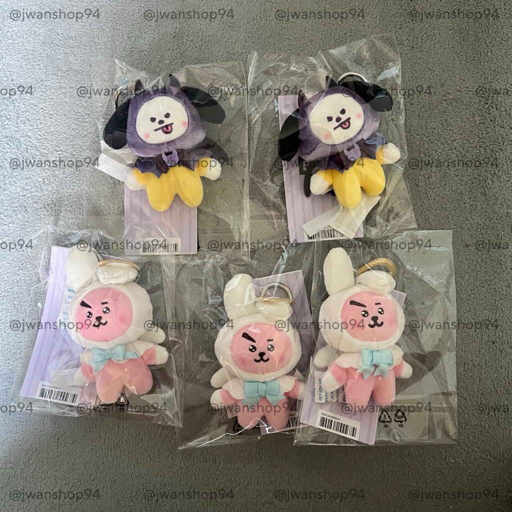 [พร้อมส่ง] พวงกุญแจตุ๊กตา BT21 Angel & Villain Keyring