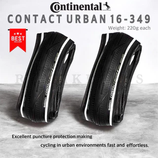 ยางนอกจักรยาน CONTINENTAL รุ่น Continental Contact Urban 16″x 1 1 3/8 (35-349) ขอบพับ ล้อ 16/349 ขี่นุ่มมั่นใจเกาะถนนดี