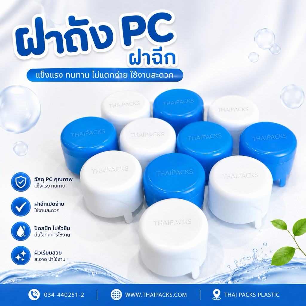 ฝาถังน้ำดื่ม 18.9 ลิตร (ฝากด, ฝาฉีก, ฝาดึง, ฝาตบ) จำนวน 10 ฝา/ลัง ฝาน้ำดื่ม ✅✅