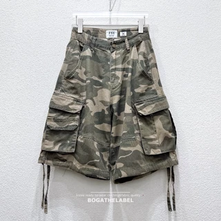 ขาสั้นเอวต่ำลายทหาร Vintage camo cargo shorts