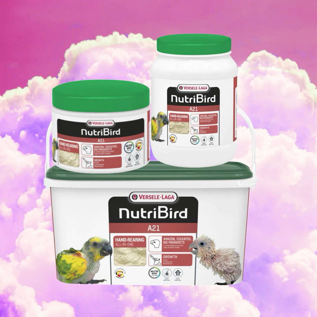 Nutribird อาหารลูกป้อนนก A21 ฝาเขียว
