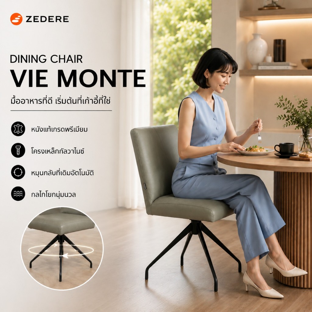 Zedere รุ่น VIE MONTE สีวนิลา