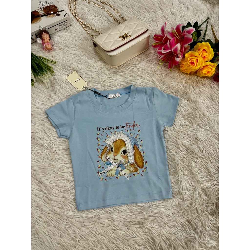 เสื้อแฟชั่นคิตตี๋ลายกาตูนน่ารักๆลายใหม่ตัวลายน้องมิกกี้เมโรดี้น่ารักๆๆ🍓🍇🍒