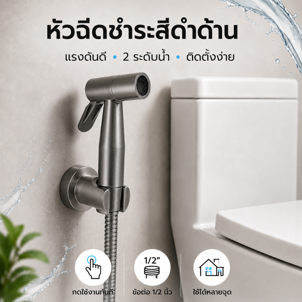 🔥【ไม่ต้องเจาะรู】🔥GRACE หัวฉีดเครื่องล้างจานและหัวฉีดสเปรย์ ABS คุณภาพสูง พร้อมชุดมอเตอร์สแตนเลส 304 จัดส่งทัน COD