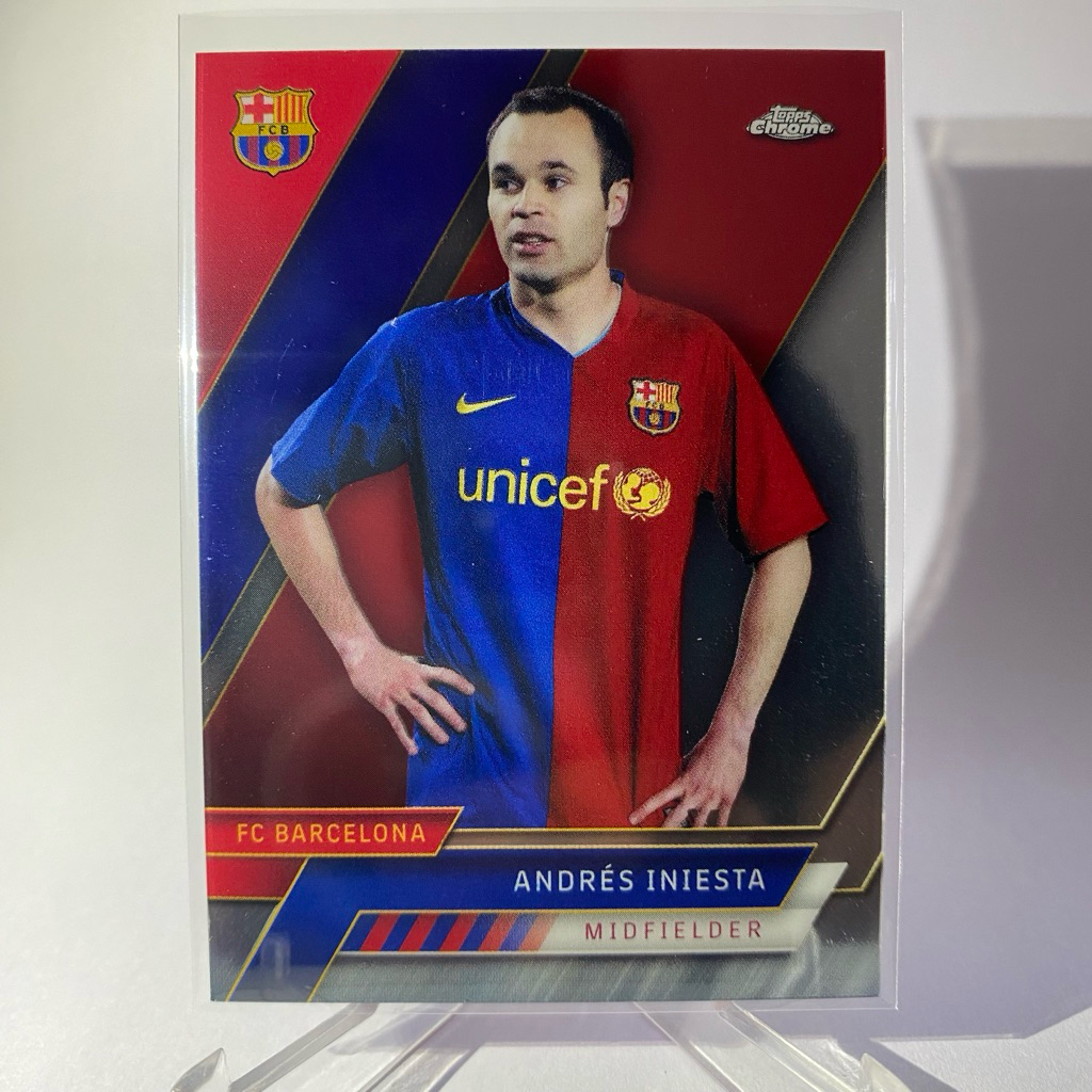 การ์ดนัดฟุตบอล ANDRES INIESTA ,BARCELONA, TOPPS CHROME 2023, No. 43