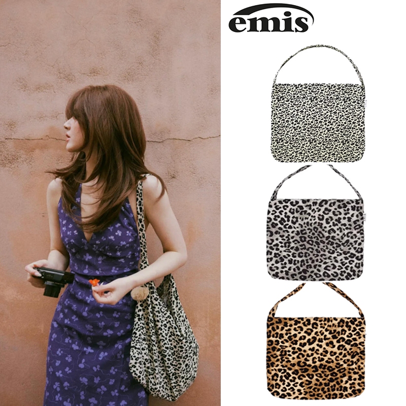 กระเป๋า EMIS ของแท้ 100% พร้อมส่งในไทย! ! ราคาถูกที่สุด รีดได้ ถุงผ้า พิมพ์เสือดาวTote Bag กระเป๋าผ้า ขนาด