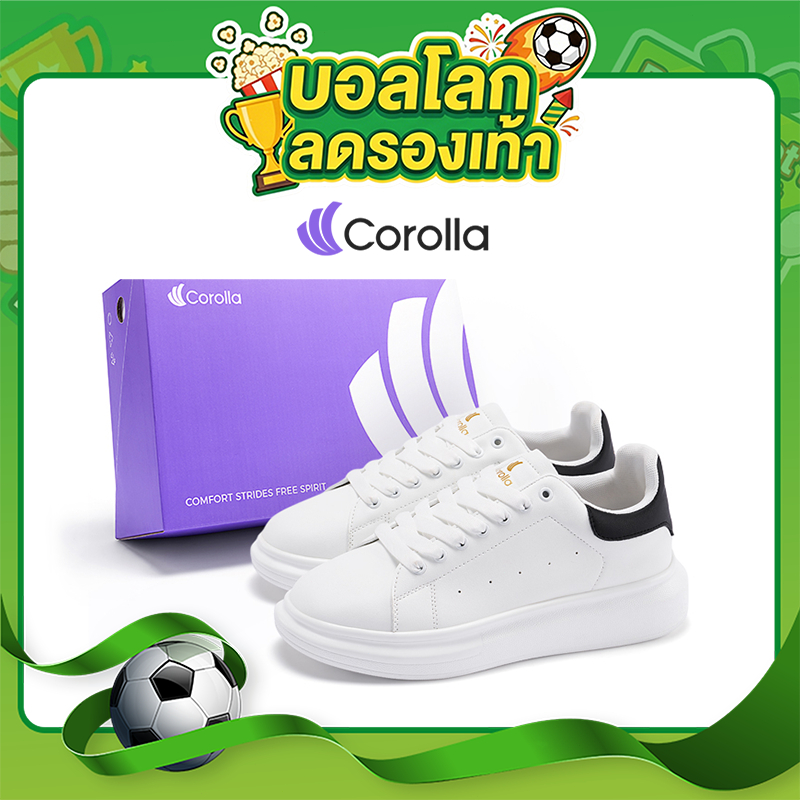 【3.1ใหม่】Corolla Shellform รองเท้าผ้าใบแบบ unisex ระบายอากาศได้ดี สวมใส่สบาย พื้นรองเท้าหนา 4.5 ซม แนะนำเพิ่ม 1 ไซส์