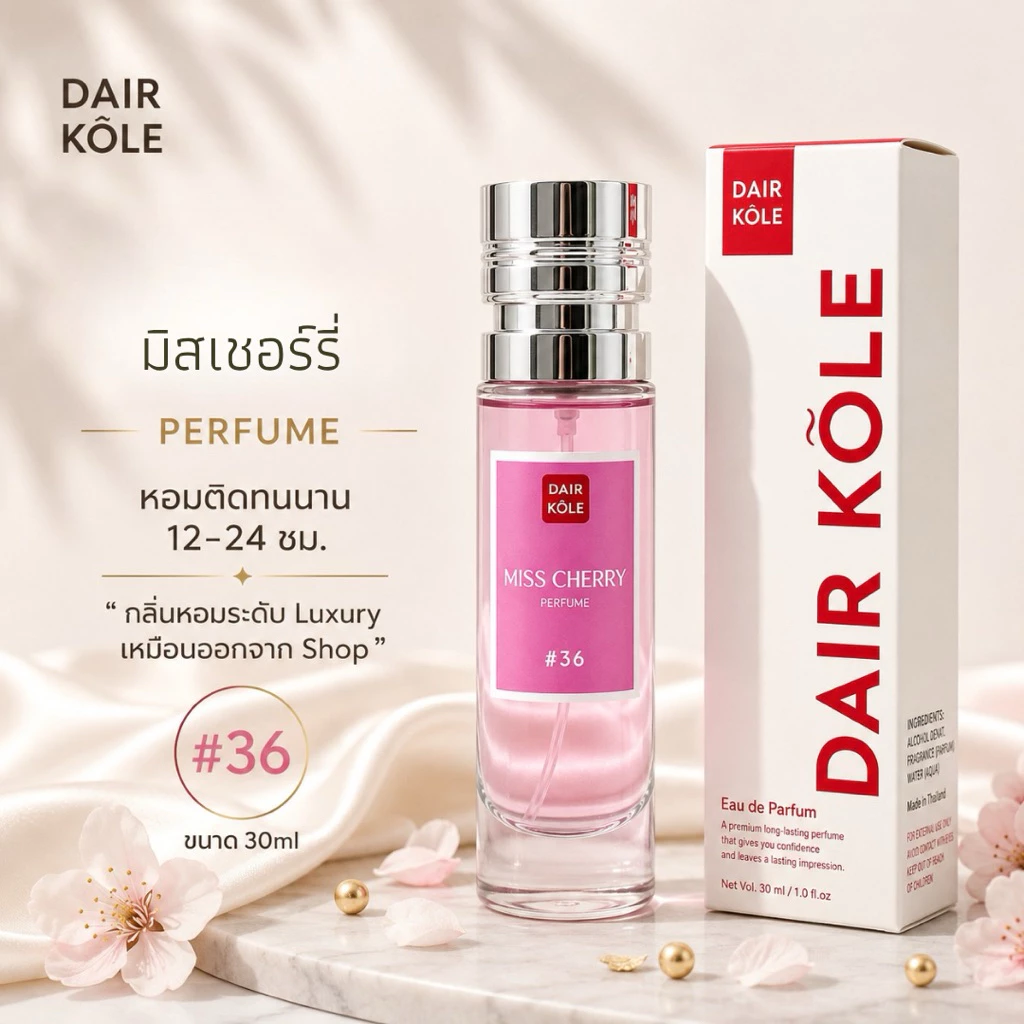 🔥กลิ่นShopแท้🔥น้ำหอมDAIR KOLE #36 M.CR ติดทน12-24ชม. #น้ำหอมผู้หญิง #น้ำหอม #ติดทนนาน #น้ำหอมติดทน #DKPEFUME #DK