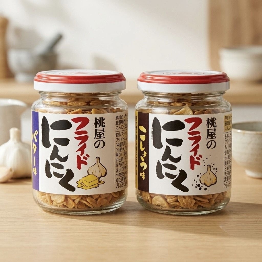 พร้อม​ส่ง​ใน​ไทย​ กระเทียมเจียวปรุงรสเนย "โมโมยะ กระเทียมเจียวรสเนย" (Momoya Butter Flavored Fried Garlic)