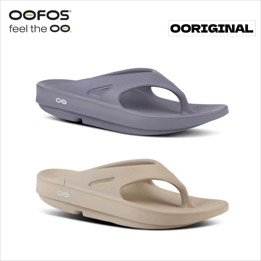 【🔥🔥🔥ของแท้ 100%】OOFOS OOriginal รองเท้าเพื่อการฟื้นฟู Unisex sandals รองเท้าแตะสปอร์ตแฟชั่น Khaki/Gr