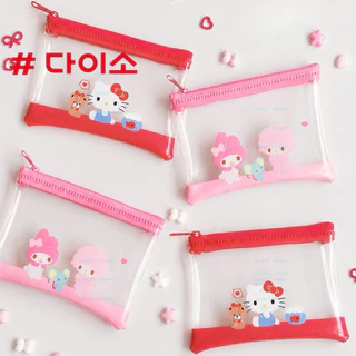 Daiso Korea kitty My Melody กระเป๋า ใส เล็ก ใหญ่ ไดโซะ เกาหลี
