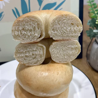 [Plain Sourdough Bagel] ขนมปังเบเกิ้ล ซาวโดว์ ยีสต์ธรรมชาติ 100g รูเล็ก เปรี้ยวน้อย