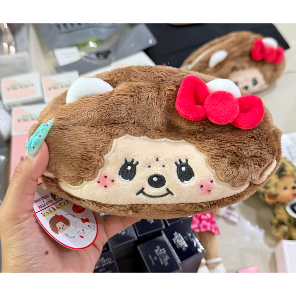 กระเป๋าเครื่องเขียน Monchichi x Hello kitty สลับได้สองฝั่ง