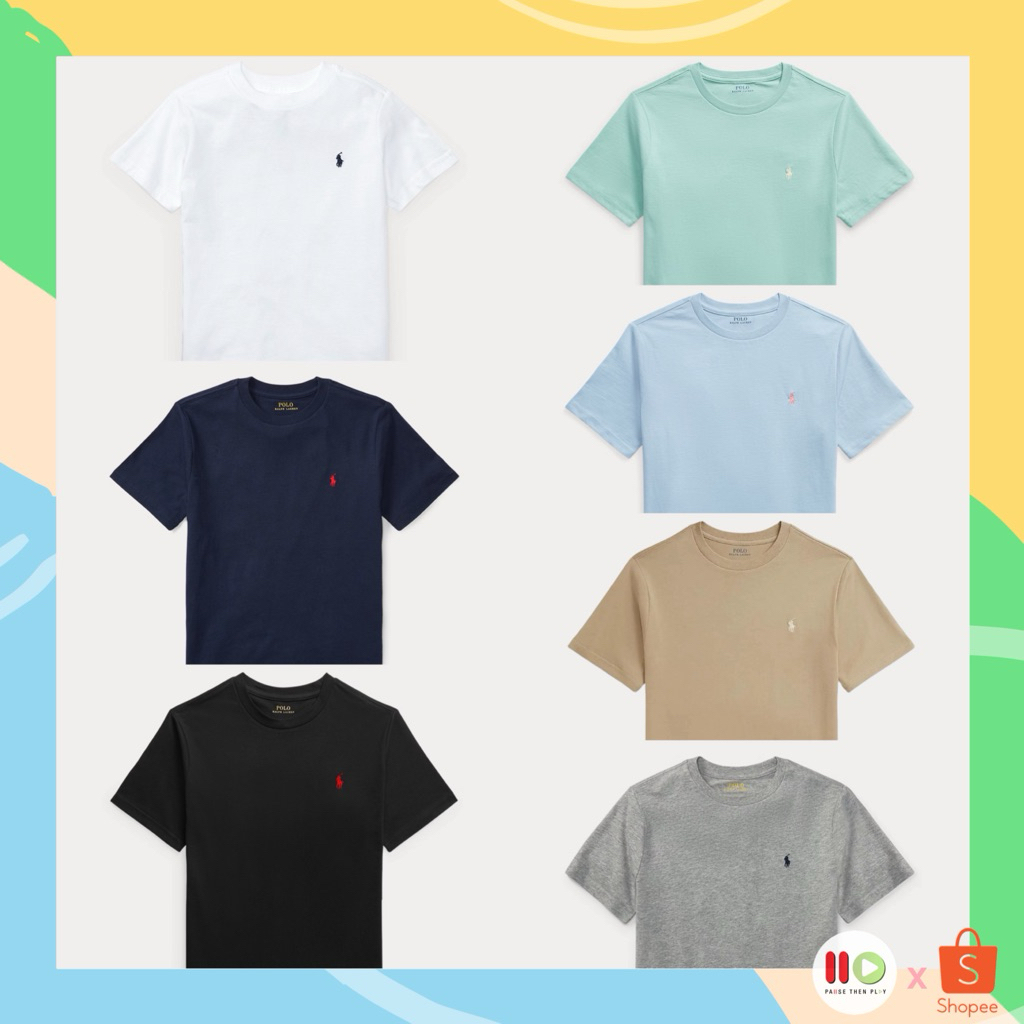 ⭐️ลด 30%⭐️โค้ด •30XTRA87• Ralph Lauren Cotton Jersey Tee เสื้อยืด ของแท้ ใหม่ ป้ายครบ จาก USA🇺🇸