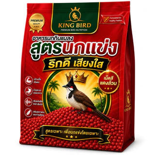 อาหารนกกรงหัวจุก นกปรอท สูตรนกแข่ง ลัคชูรี่ อึด ทน เสียงใส