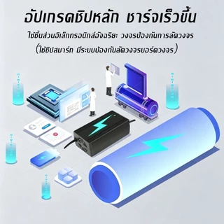 ที่ชาร์จแบตกรดตะกั่ว 24-72V รองรับ12/20AH ตัดไฟอัตโนมัติ มีพัดลม ไฟLED สายในตัว ใช้รถไฟฟ้า ส่งไทย ปลายทาง